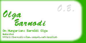 olga barnodi business card